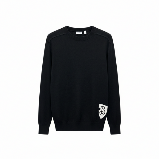 Burberry B Shield Wool Blend Sweater "Black"