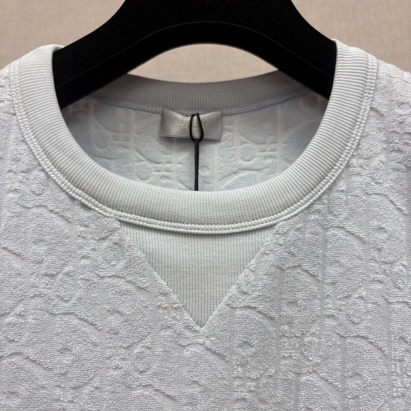 Dior Oblique T-Shirt "Baby Blue Terry Cotton Jacquard"