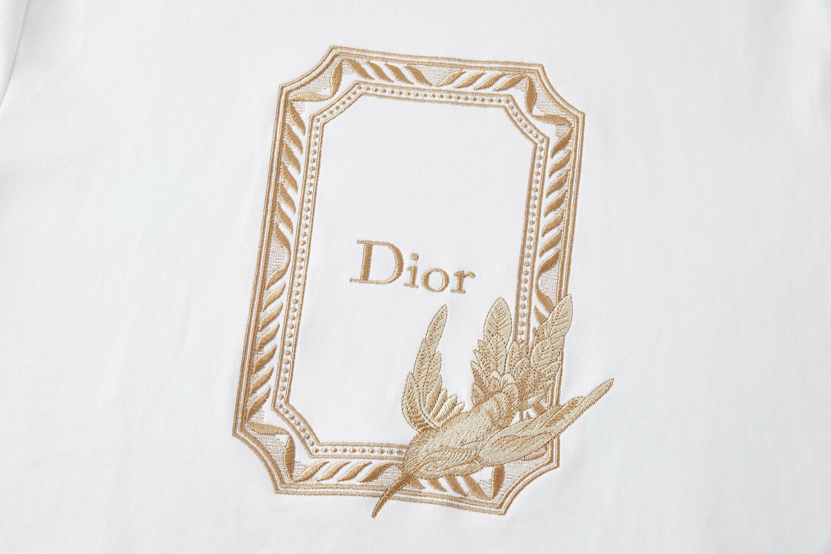 Dior Médaillon Colibri Sweatshirt "White Cotton Fleece"
