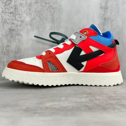 Off-White Sponge Mid "Red-Black-Blue"