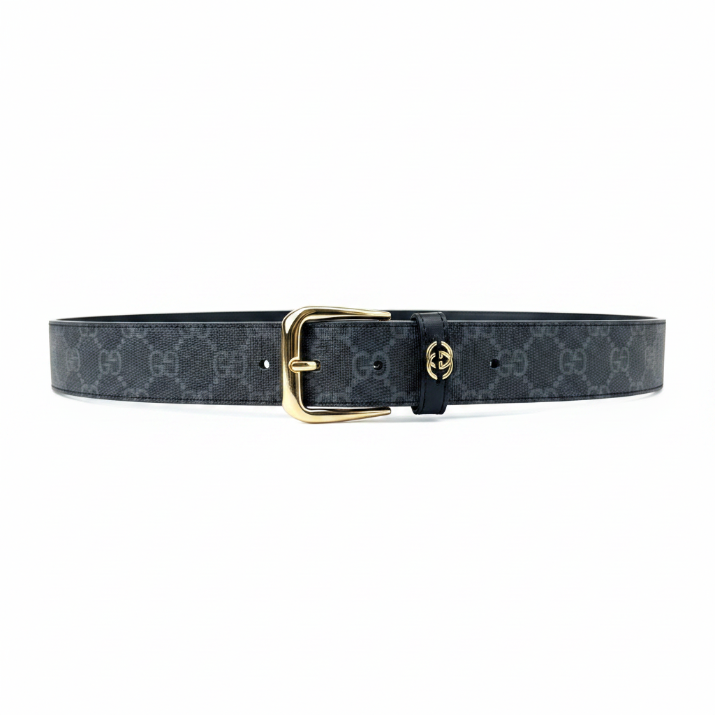 Gucci Belt with Interlocking G Detail "Black"