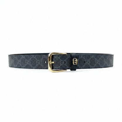 Gucci Belt with Interlocking G Detail "Black"