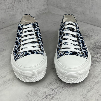 Burberry Gabardine "Blue-White Monogram"