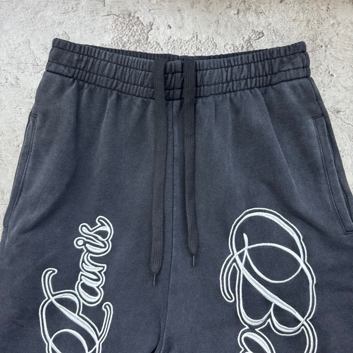 Balenciaga Cursive Baggy Trousers "Black-White"