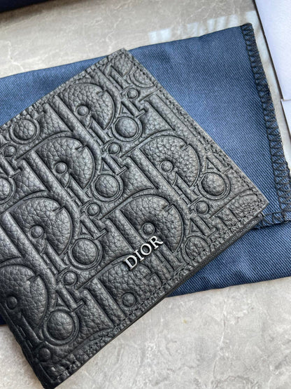 Dior Bifold Wallet "Black Dior Gravity Leather"