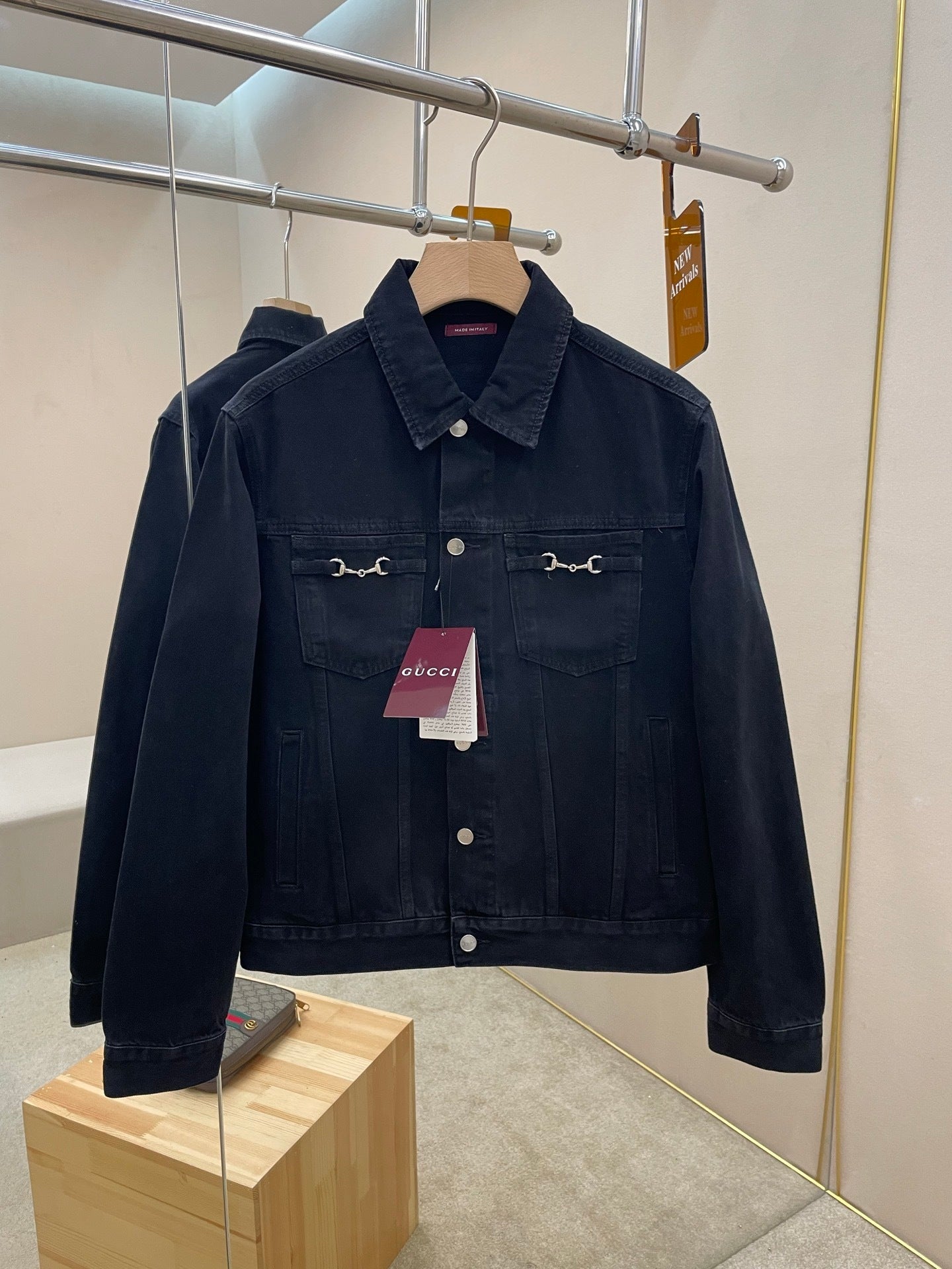 Gucci Cotton Denim Jacket with Horsebit