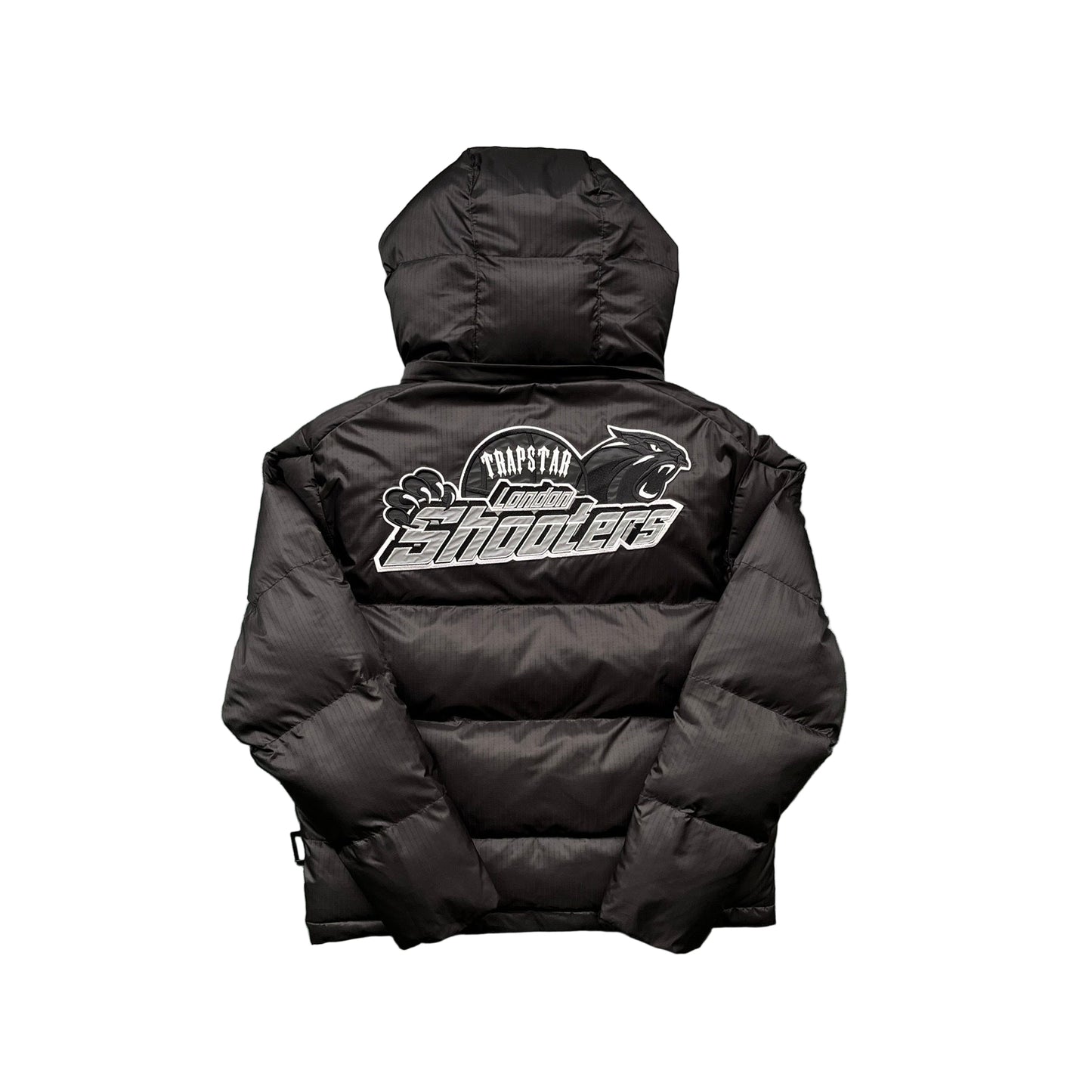 Trapstar Shooters Down Jacket "Black-Reflective Logo"