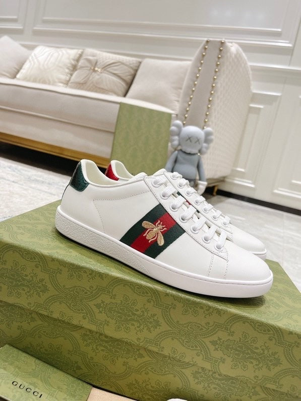 Gucci Ace Trainer with Bee "White"