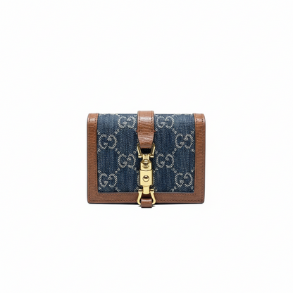 Gucci GG Denim Jackie Compact Wallet