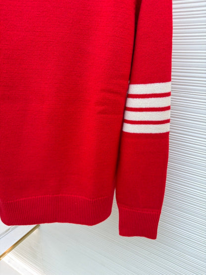 Thom Browne 4-Bar Wool Sweater "Red"