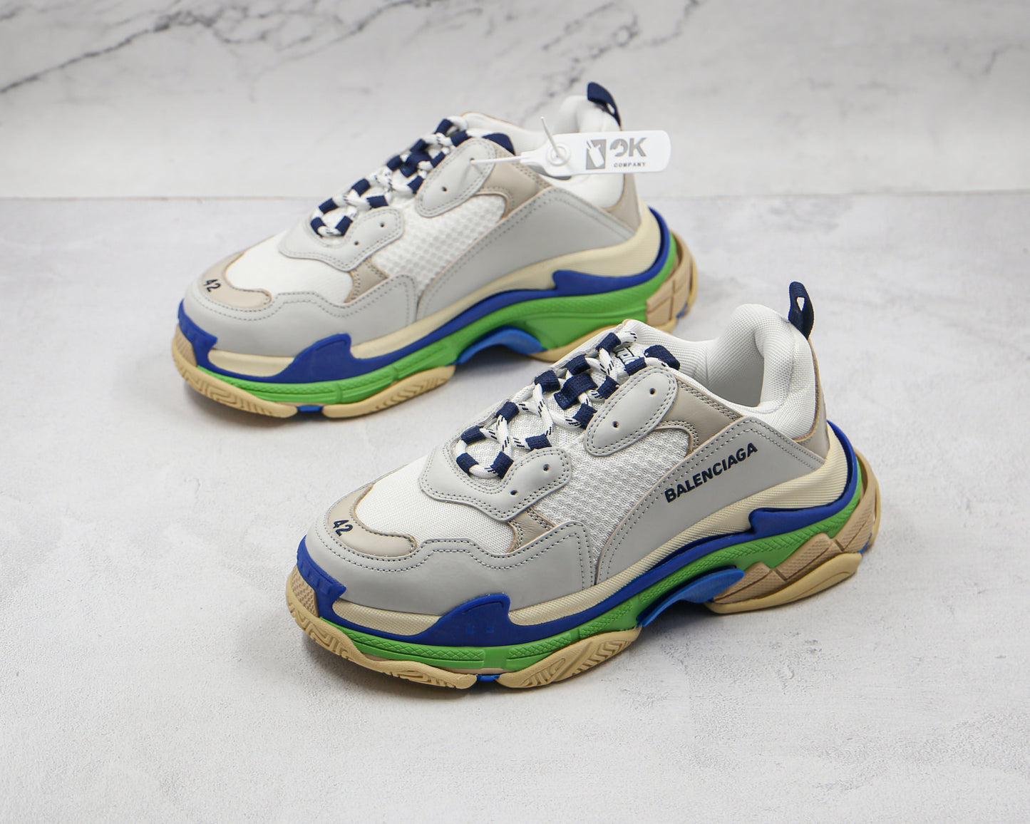 Balenciaga Triple S "Grey-Blue-Green Sole"
