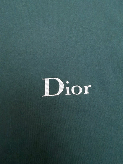 Dior T-Shirt with Dior Embroidery "Green Cotton Jersey"