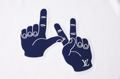 Louis Vuitton Short-Sleeved Signature Patch Crewneck "White"