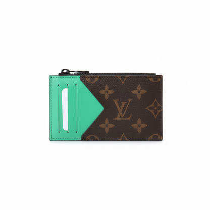 Louis Vuitton Coin Card Holder "Monogram Macassar Canvas"