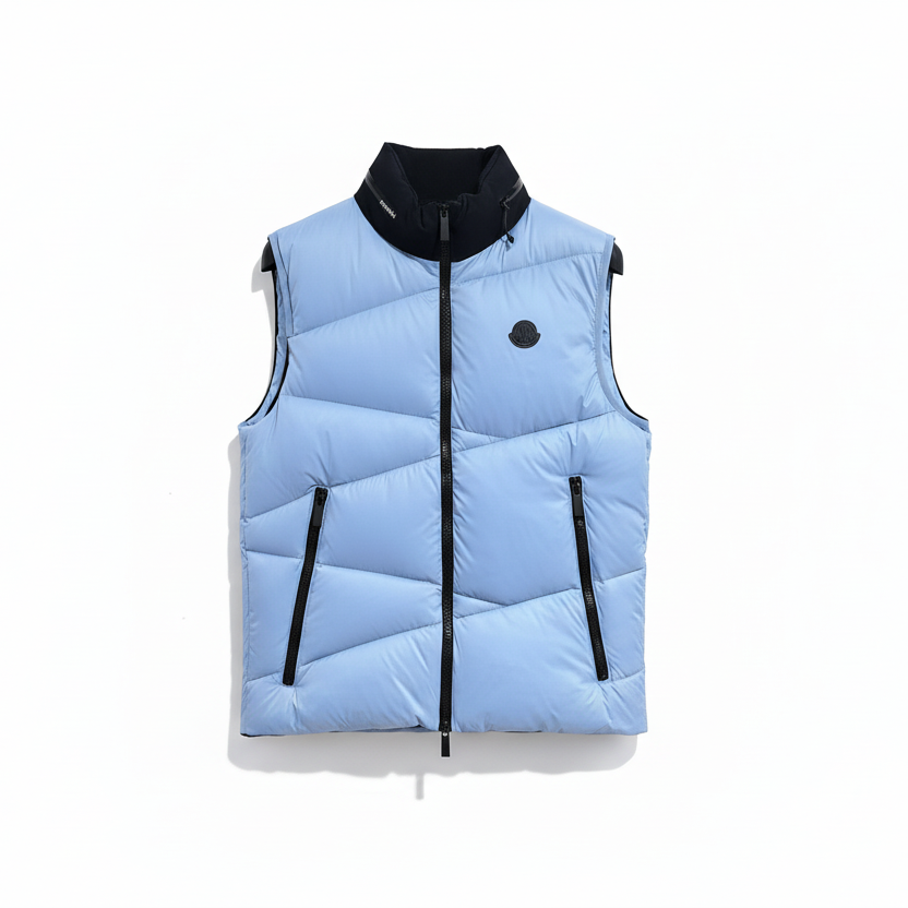 Moncler Tago Down Gilet "Baby Blue-Black"