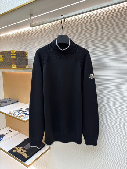 Moncler Alpaca & Wool Blend Turtleneck Sweater "Black"