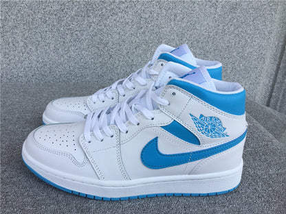 Air Jordan 1 Mid "UNC-White"