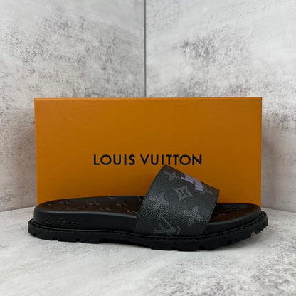 Louis Vuitton Slides "Black-Grey"