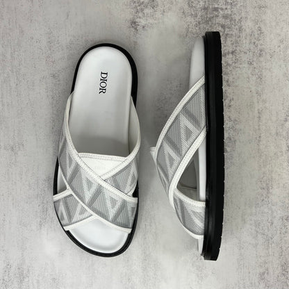 Dior CD Diamonds Slides "White-Grey-Black"