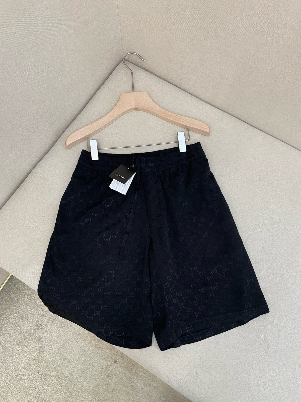 Gucci GG Canvas Linen Blend Shorts "Black"