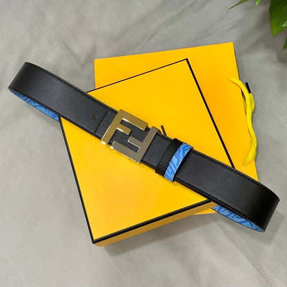 Fendi x Sarah Coleman Fisheye Logo Belt "Black-Blue"