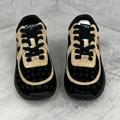 Chanel 22A "Black-Beige All Over Logo"