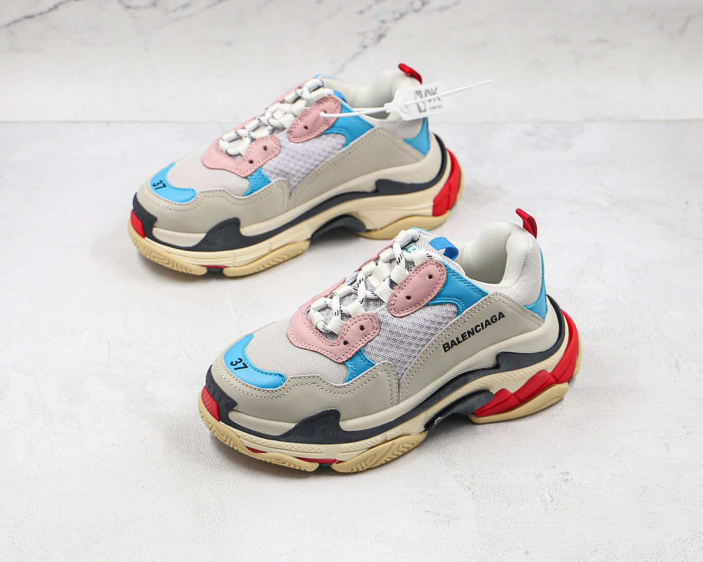 Balenciaga Triple S "White-Blue-Red"