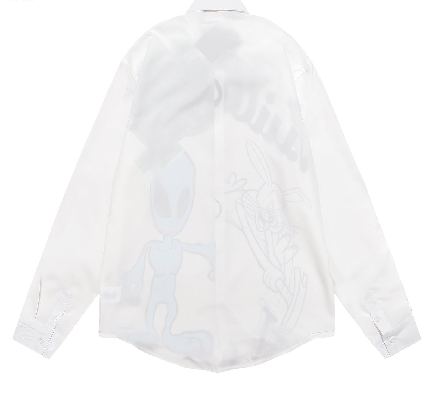 Louis Vuitton Cartoon Alien Graphic Shirt "White"