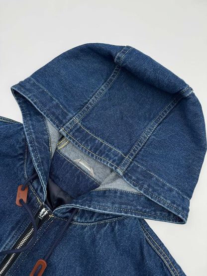 Dior Christian Dior Tag Hooded Jacket "Blue Cotton Denim"