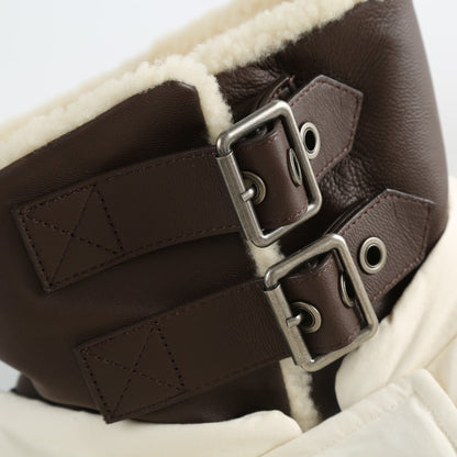 Loewe Shearling-Trimmed Down Jacket "White"