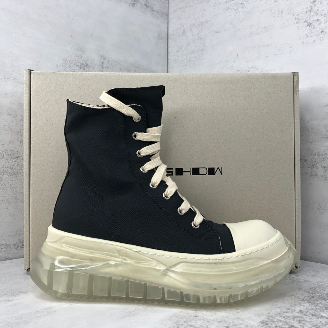 Rick Owens Abstract DRKSHDW High "Black-Beige Clear Sole"