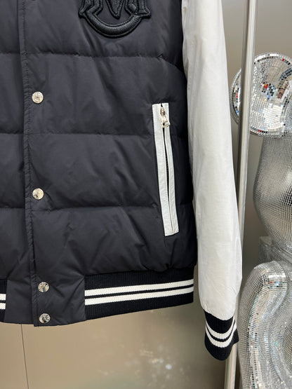 Moncler Bouchet Down Bomber Jacket "Black-White"