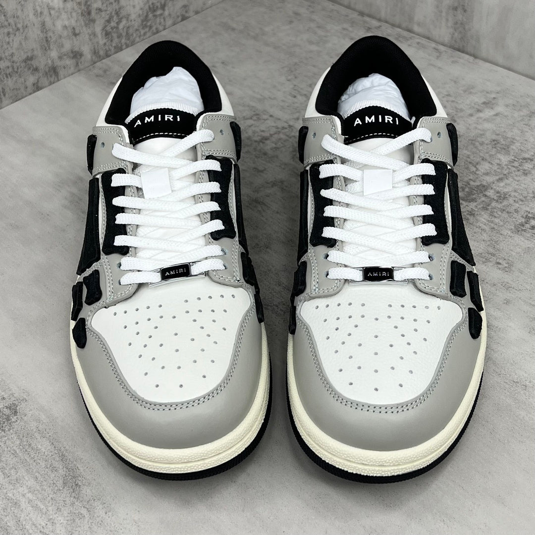 Amiri Skel Top Low "White-Grey-Black"