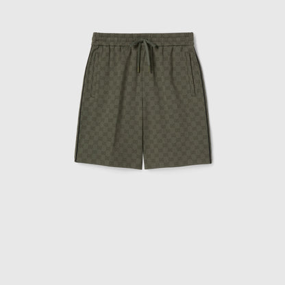 Gucci GG Jersey Jacquard Shorts "Forest Green"