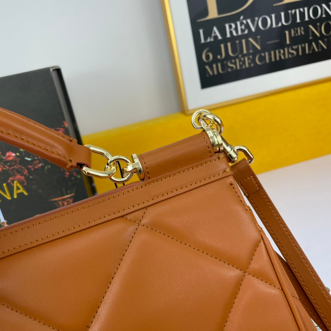 Dolce & Gabbana Sicily Quilted Leather Handbag