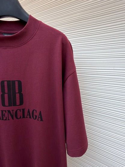 Balenciaga Nano BB T-Shirt "Burgundy"