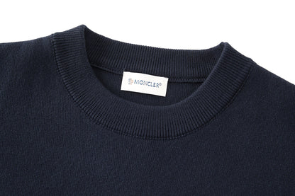 Moncler Monogram Cotton Blend Jumper "Navy Blue"