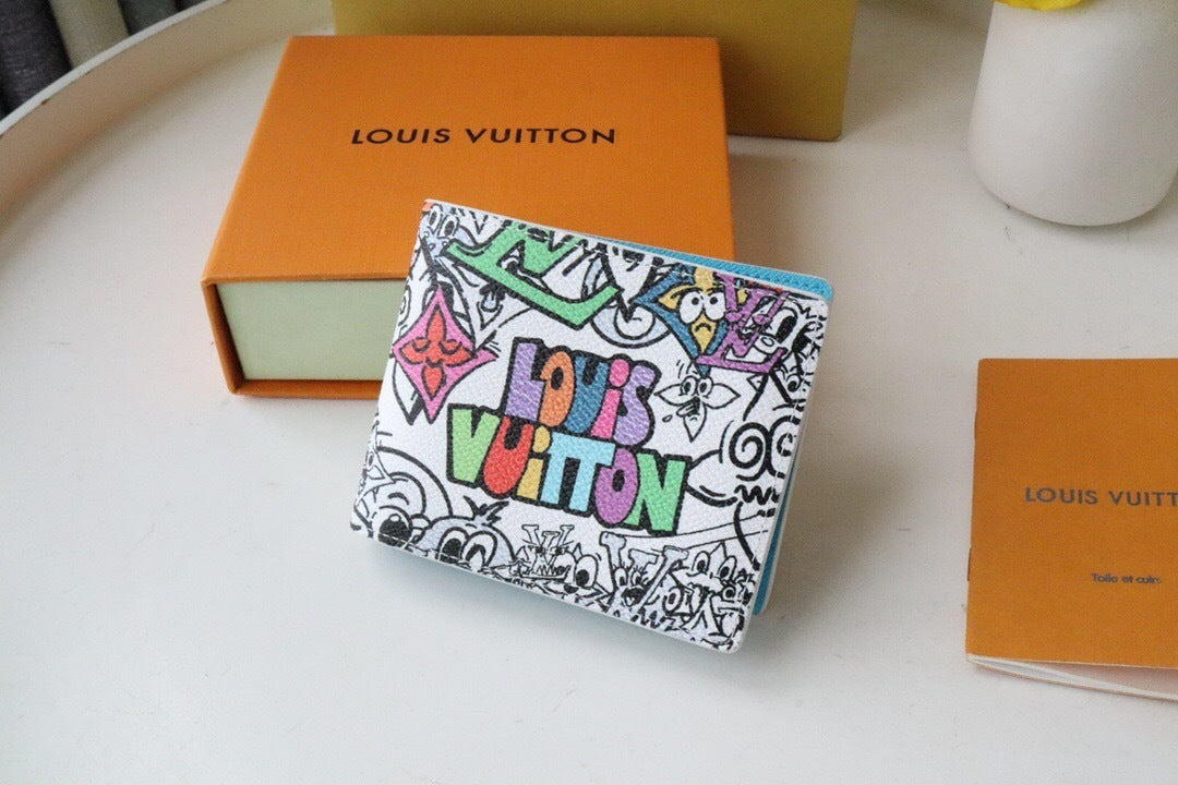 Louis Vuitton Multiple Wallet "Monogram Comics"