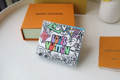 Louis Vuitton Multiple Wallet "Monogram Comics"
