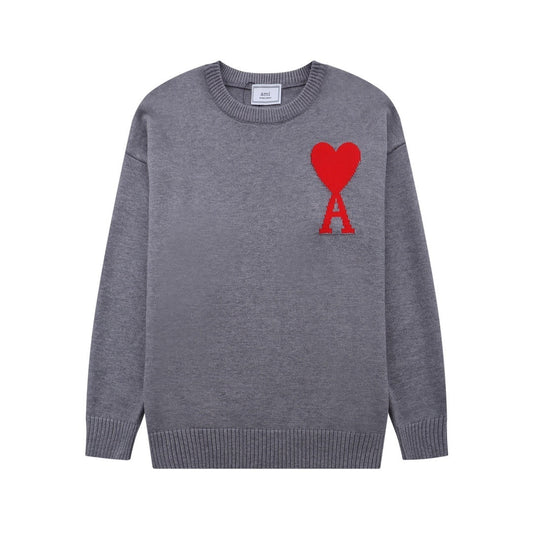 AMI Paris Ami De Coeur Sweater "Grey"