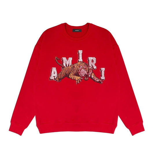 Amiri Vintage Tiger Sweatshirt "Red"