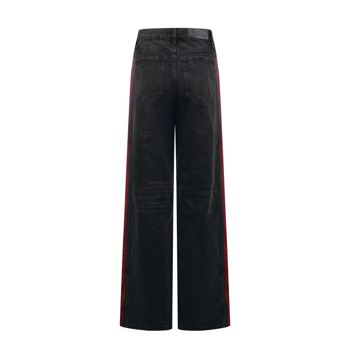 Gucci Cotton Denim Pants with Web Insert