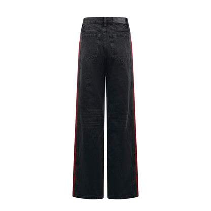 Gucci Cotton Denim Pants with Web Insert