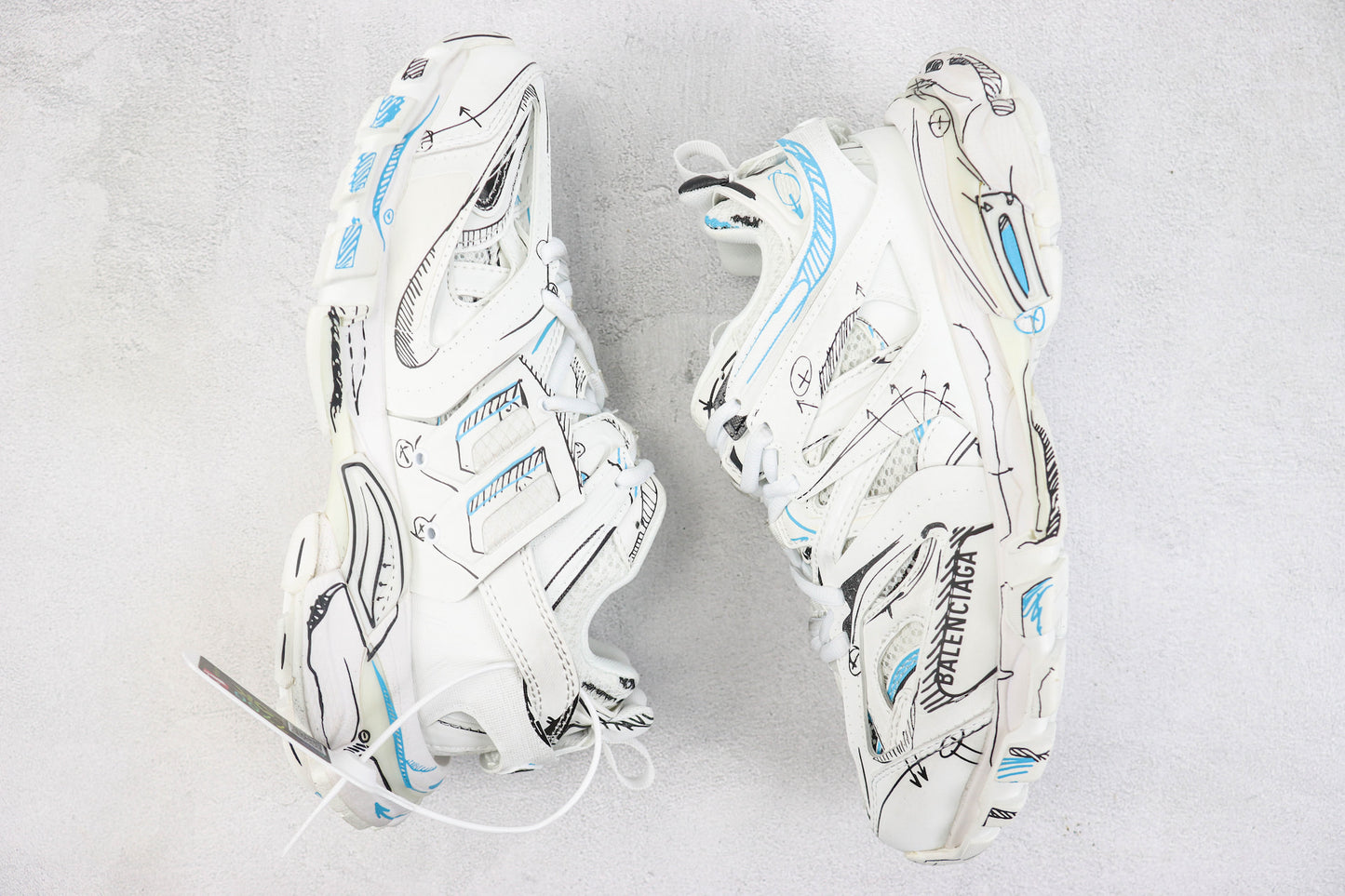 Balenciaga Track "White-Blue Graffiti"