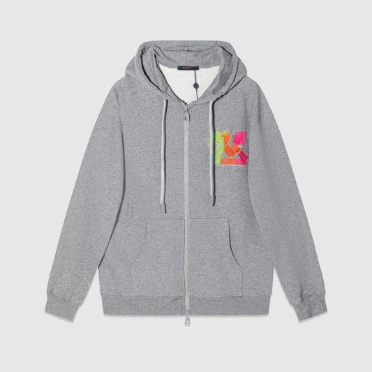 Louis Vuitton Graffiti Hoodie "Grey"