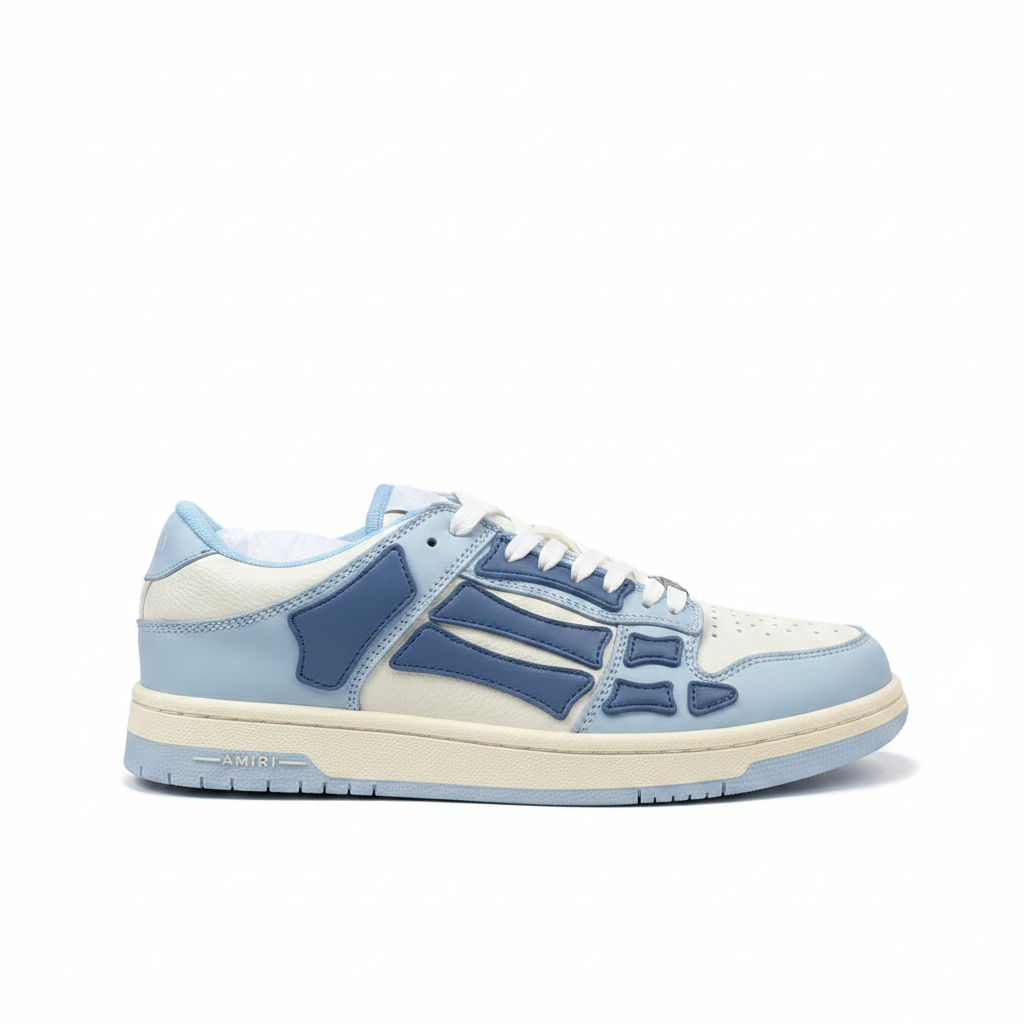 Amiri Skel Top Low "Baby Blue-White"