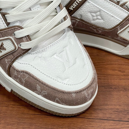 Louis Vuitton LV Trainers "Brown Denim-White"