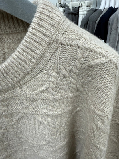Dior Icons Cannage Sweater "Beige Cashmere Knit"