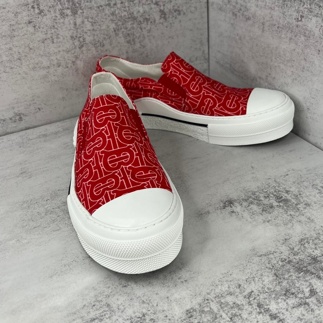 Burberry Slip-On "Red-White Monogram"