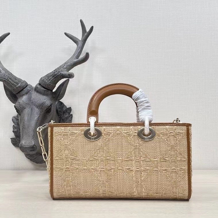 Dior Medium Lady D-Joy Bag "Natural Macrocannage Raffia"